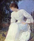 Edmund Charles Tarbell Portrait of a Woman in white painting